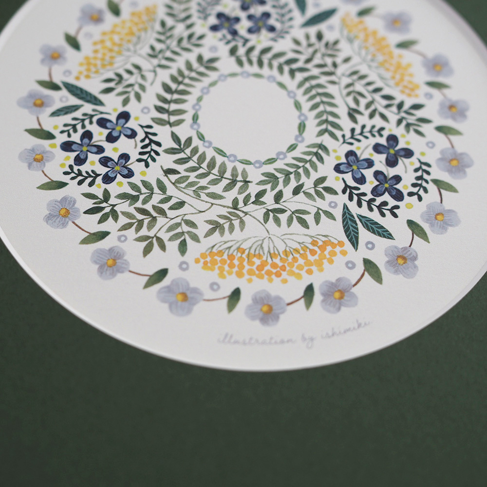 水彩ポスターフレーム付とステーショナリーセット（よりみち）